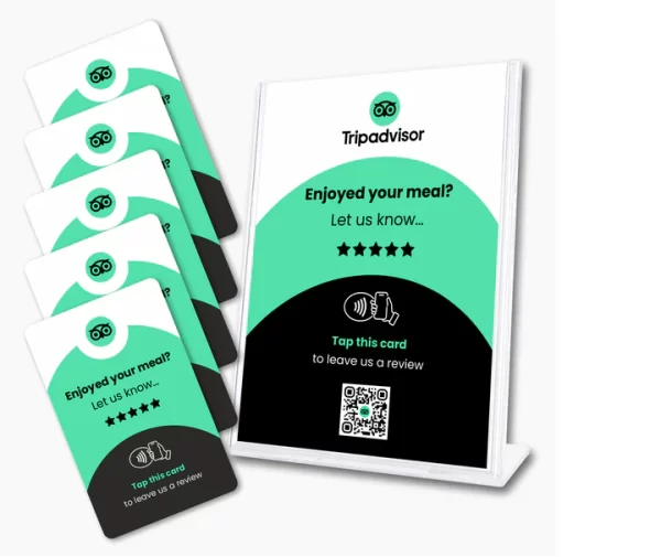 Tripadvisor Restaurant Review Card & A6 Sign Bundle - Tap And Scan